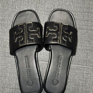 Tory Burch Black Slide Sandals
